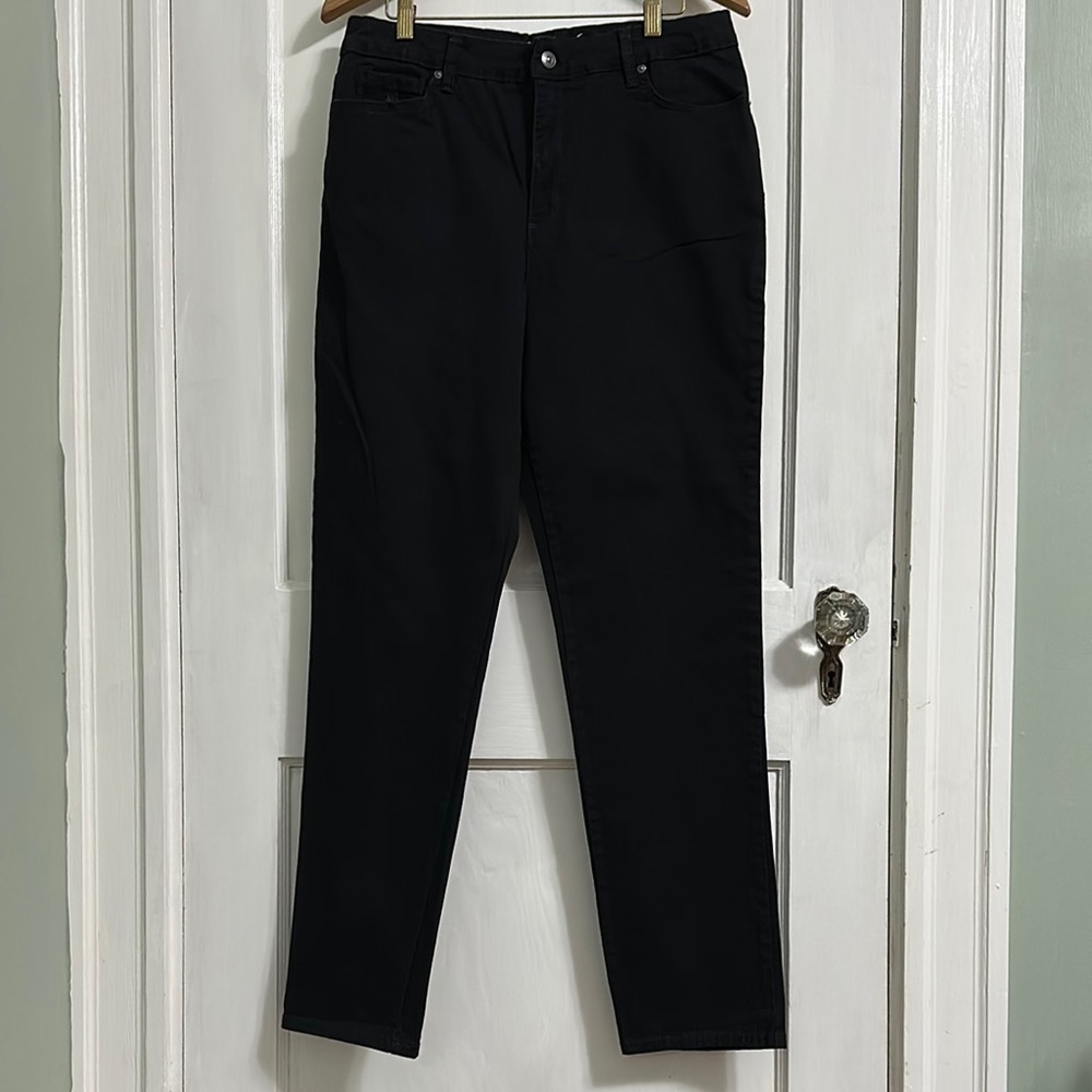 Gloria Vanderbilt Amanda Slim Leg All-Around Slimming Effect Classic Black Pants